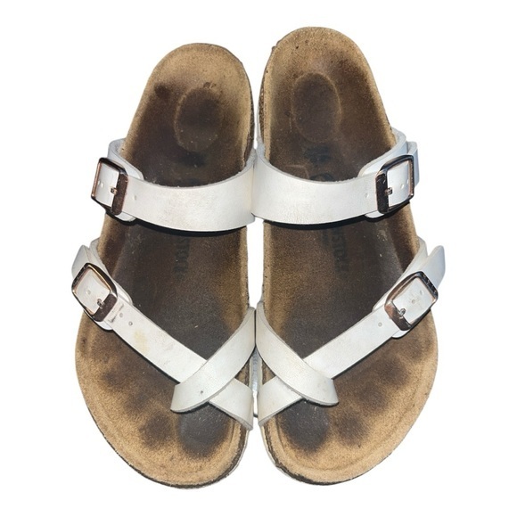 Birkenstock kids White Strappy Sandals size 34 in excellent condition - Picture 1 of 11